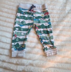 Baby boden reversible drawstring pants stripes and countryside 6-12 months